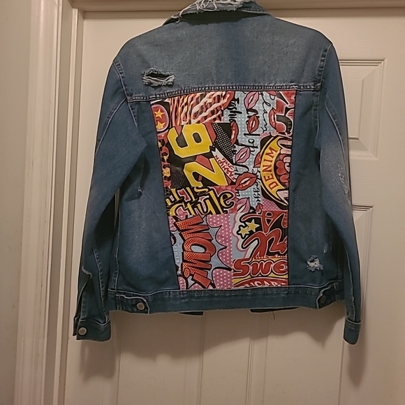 Blu [Edit] Denim Distressed Jacket (Small) - Picture 2 of 3
